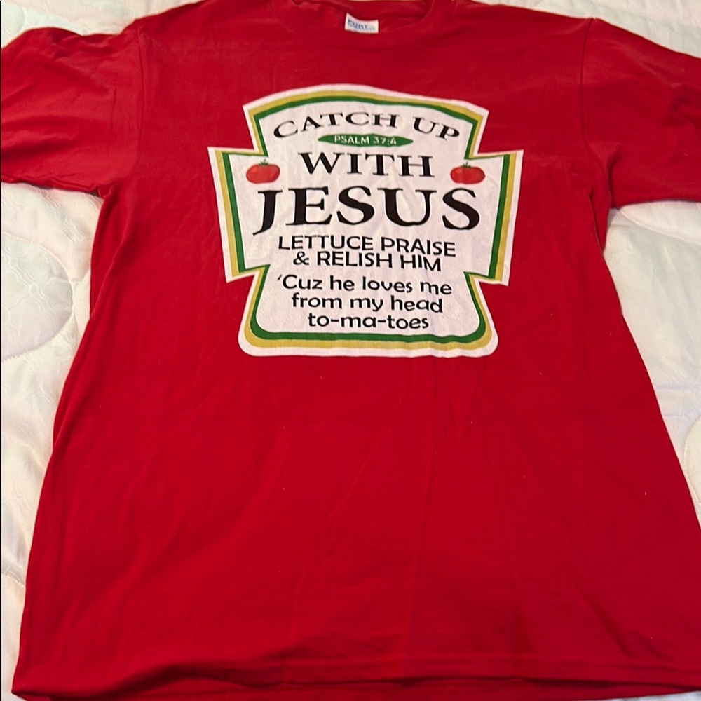 Port and Company Red Graphic Tee
